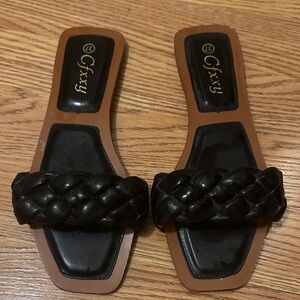 Black Braided Women's Sandals